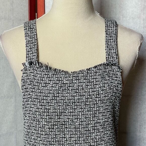 REVOLVE Black and Gray Tweed Dress - Picture 8 of 15